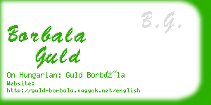 borbala guld business card